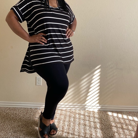 Black & White Stripe Plus Size Set - Picture 2 of 2